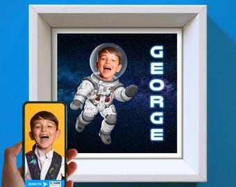 Custom Astronaut Portrait: Personalised Space Art Print