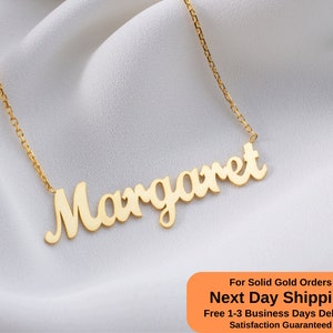 TinyName Collar con nombre personalizado, chapado en oro de 18 quilates con  corazón personalizado placa de nombre, collar con colgante de joyería para