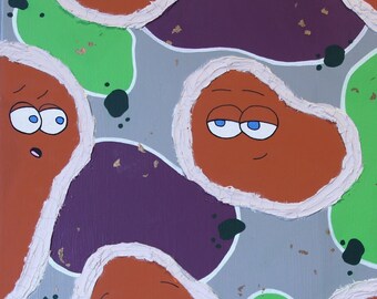 Canvas Painting - Creatures Color Orange