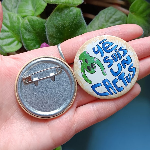 Badge Pins broche rond - Cactus du désert