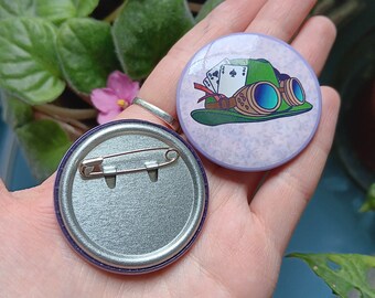 Round Brooch Pins Badge - Steampunk Hat