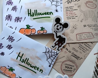 Halloween Pouch - 1 random postcard and 1 random sticker