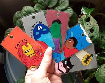 Laminated bookmark - Superheroes