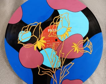 Customized 33 rpm vinyl - Floral colors