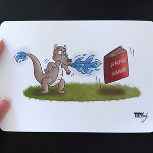 Carte postale A6 - Fantaisie Dragon qui souffle