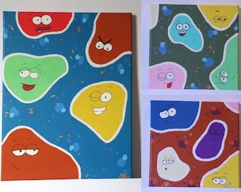 Canvas painting - Colorful creatures