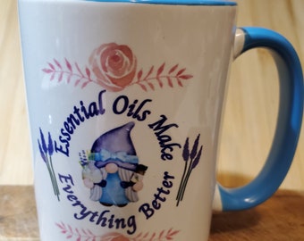 Essential Oils Gift | Mug for Oily Mama | EOs Make Everything Better | Lavender Gnome Gift for Team Network Marketing | FREE SHIPPING