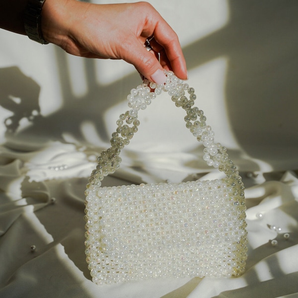 Handtasche aus Perlen  / Beaded Bag / Pearl Bag / Hochzeit