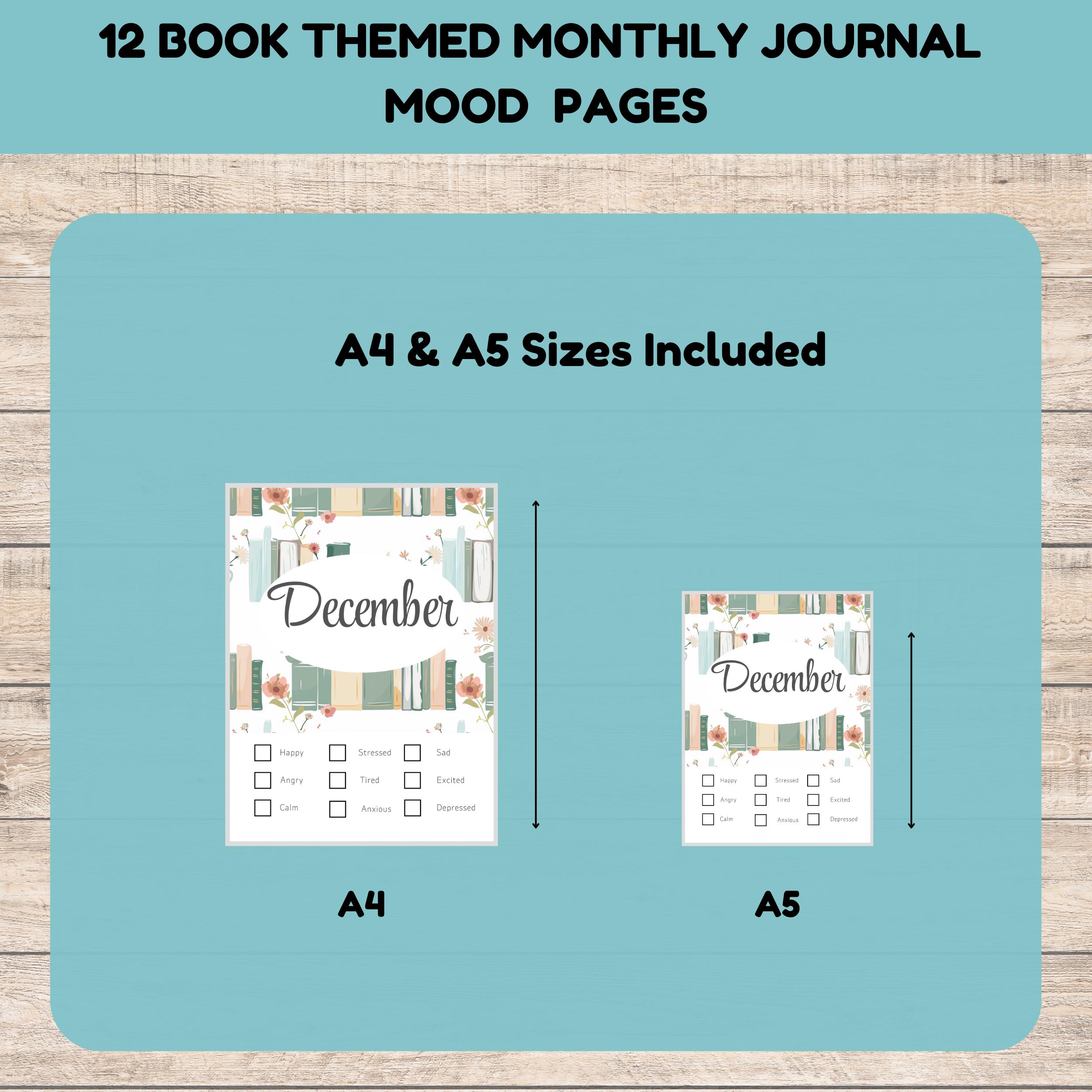 Printable Mood Tracker Bundle – 12-month Bullet Journal Pages, Premade ...