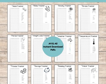 Bullet Journal Mood Trackers, 12-Month Mood Trackers