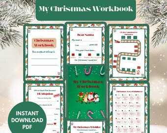 Christmas Workbook, Christmas Workbook for Children, Christmas Activities for Children, Christmas Activities, Christmas Activity Bundle