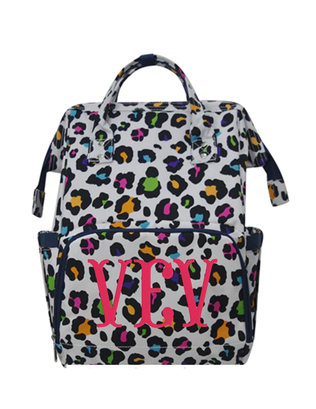 Rainbow Cheetah Animal Print Backpack for Travel or Diaper Bag Etsy