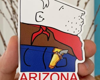 Arizona. Flexible Fridge Magnet 2.65"x3.5" Funny Map of Arizona. Upside Down.
