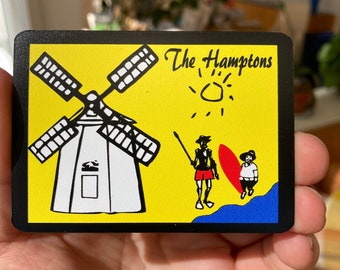 The Hamptons. Flexible Fridge Magnet 3.4"x2.45" Rounded Corners. The Hamptons. Don Quixote and Sancho Panza.
