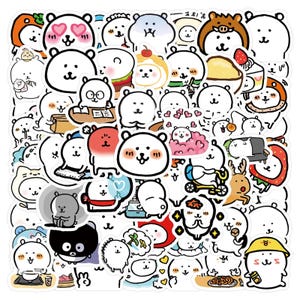 Graffiti Stickers, 105Pcs Cartoon Joke Bear Sticker, Kawaii Graffiti Waterproof Stickers, Vinyl Waterproof Stickers for Laptop Phone Case