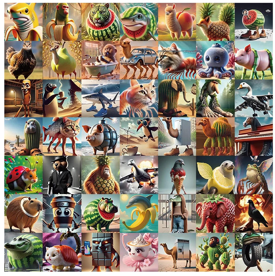 Tung Tung Tung Sahur Sticker Set - 80 Pieces including Tralalero