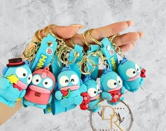Llavero con colgante de anime de dibujos animados, llavero de juguete de pez payaso, llavero con dije de bolso kawaii para mochila escolar, llave de coche, regalos para ella