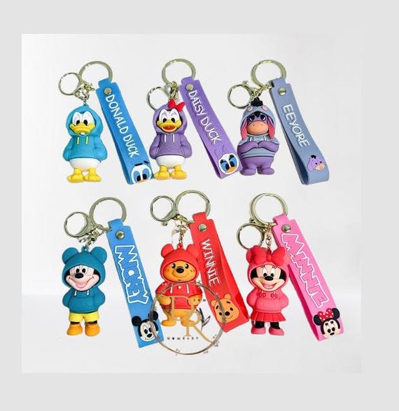 ミッキーミニーキーホルダー、ディズニーシリーズキーリング、デイジー