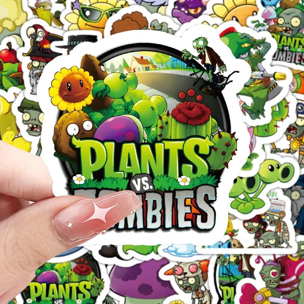 60pcs Plants Vs Zombies Games Sticker Cartoon Halloween Graffiti Vinyl ...