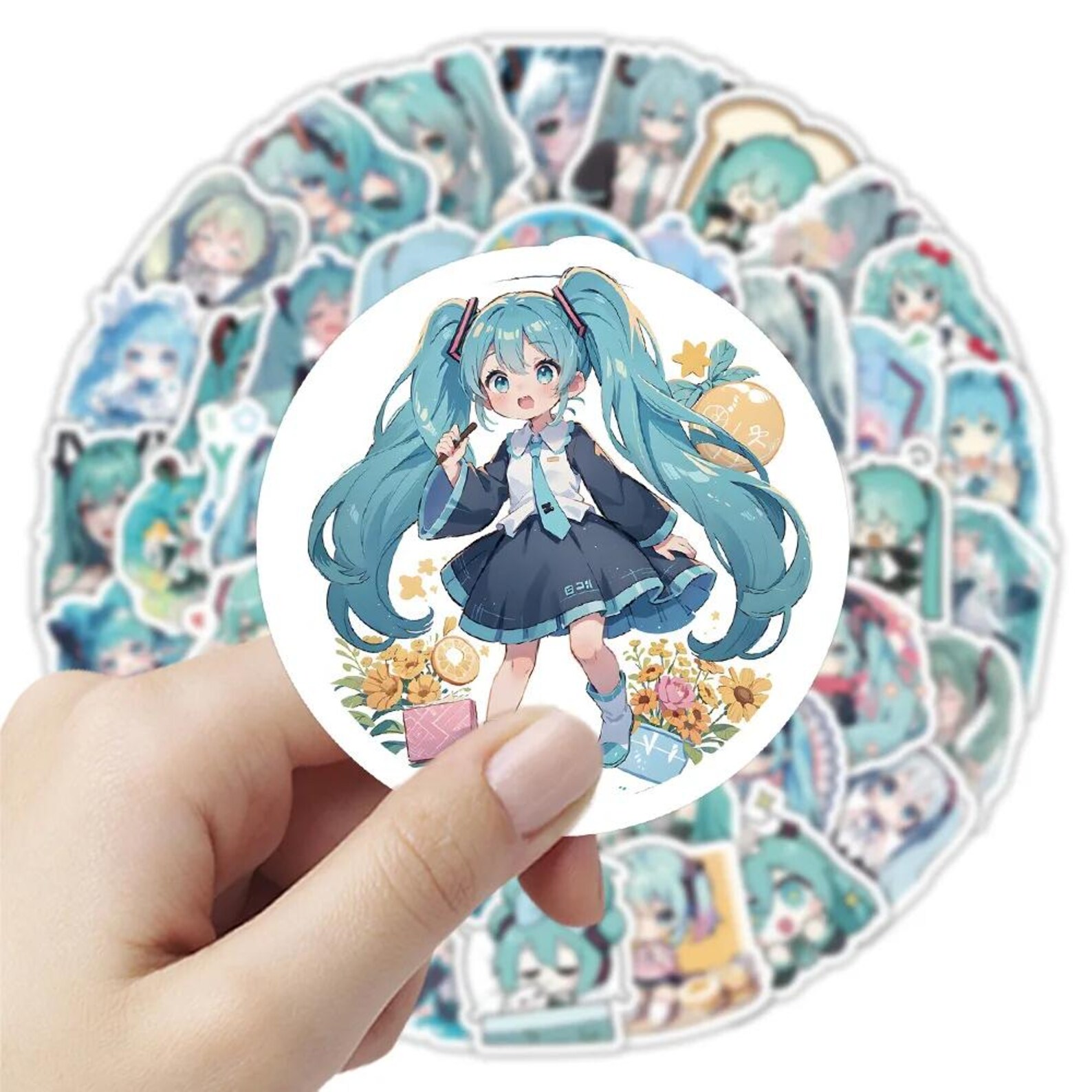 Miku Sorry Sticker Hatsune Miku Stickers 100pcs Kawaii Cartoon Graffiti Decals Waterproof ...