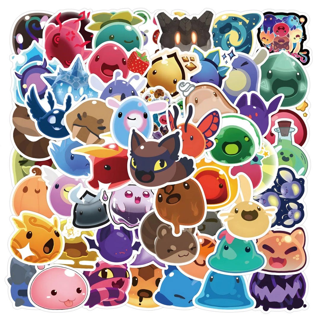 Master Rancher Sticker 60pcs Slime Rancher Cartoon Sticker, Waterproof Vinyl Stickers for ...