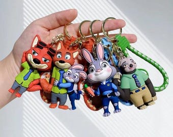 Disney Zootopia-sleutelhanger, Judy Hopps-sleutelhanger, Emmitt Otterton-sleutelhangerhanger, accessoires voor portemonnee handtassen rugzak, geschenken