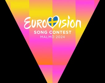 Banderín en forma de banderín de Eurovisión