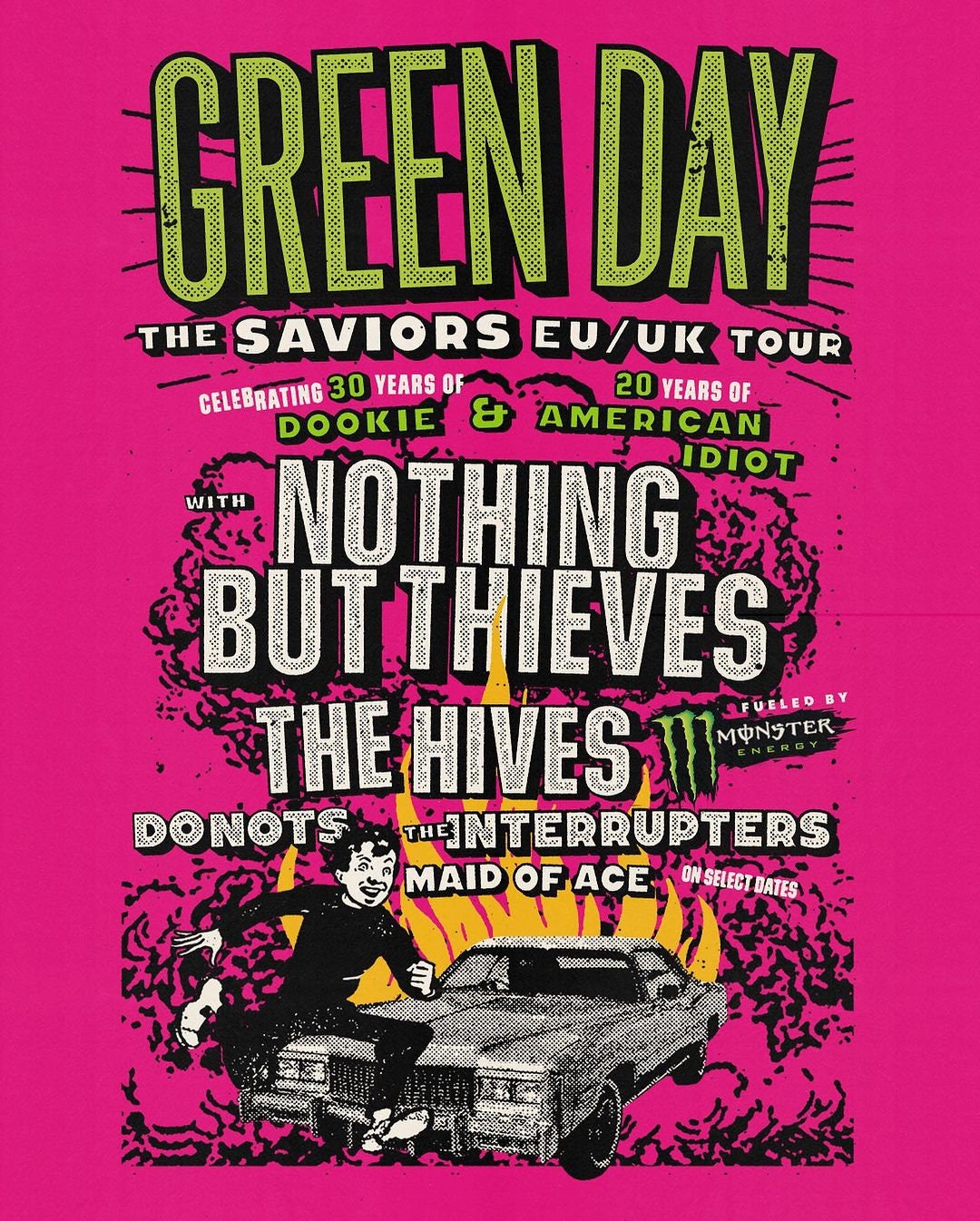 Green Day 2024 Tour Poster Renae Charlene