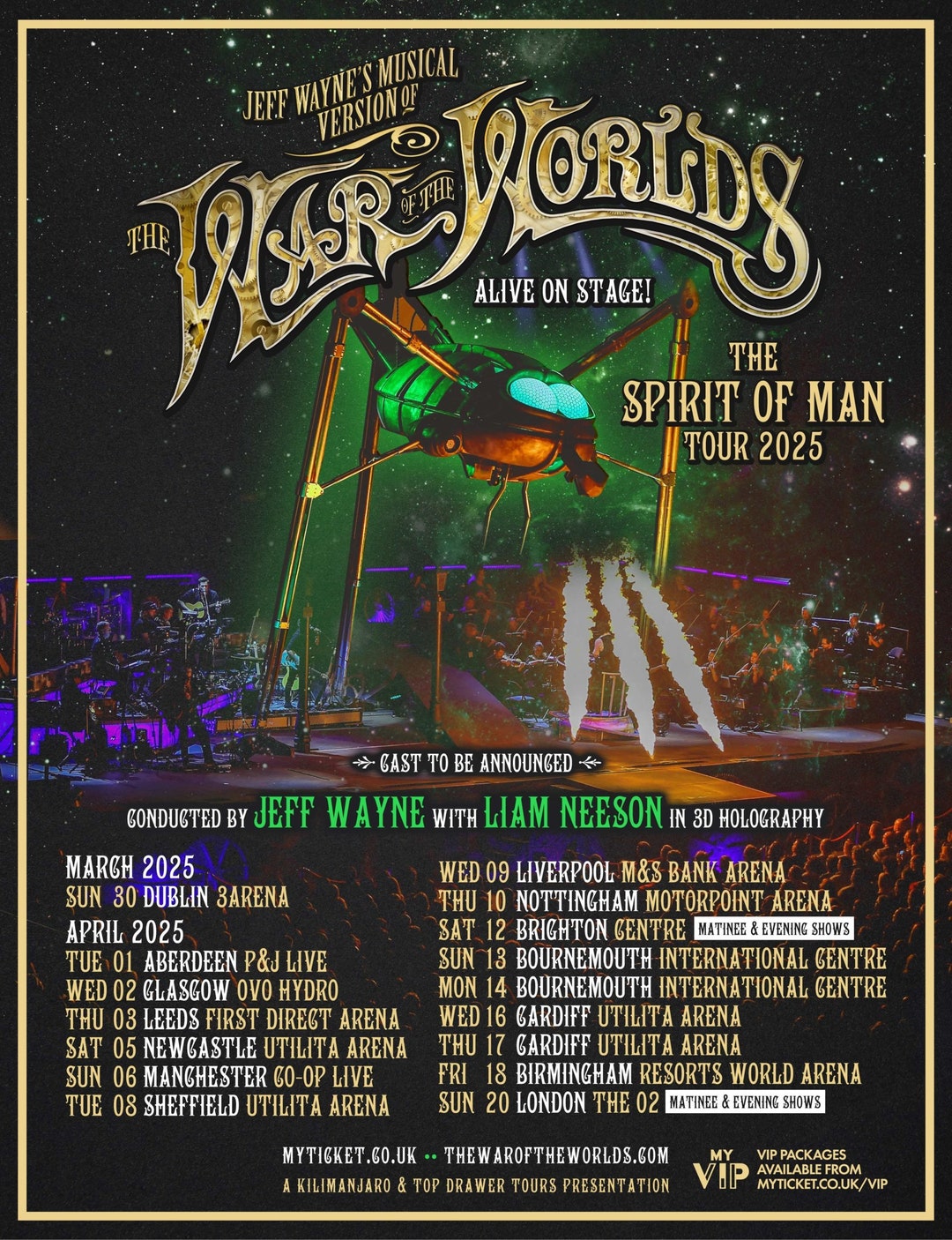 War of the Worlds 2025 A4 Size Tour Poster Etsy