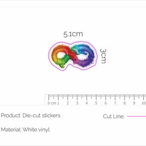 Sizing of Infinity Dragon Sticker as a symbol for autism and neurodiversity