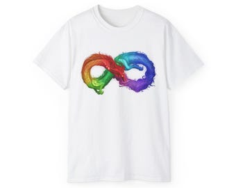 Autism Awareness Dragon Infinity Symbol Shirt, Tee, Top, T-Shirt, Clothing for Autism Support