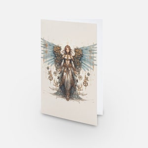 Steampunk Angel - Folding Card with Envelope