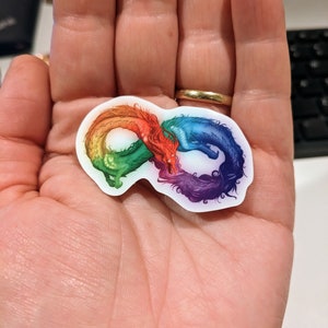 Infinity Dragon Sticker as a symbol for autism and neurodiversity