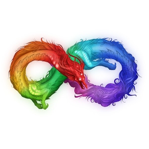 Infinity Dragon Sticker as a symbol for autism and neurodiversity