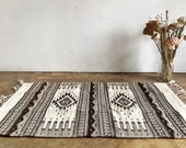 Unique Wool Rug Handwoven | Dye Free | Natural Colors & Fibers | Handmade