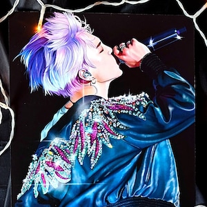 BTS Kitty gang Jimin portrait A3, A4, A5, A6 art print, poster, army, kpop