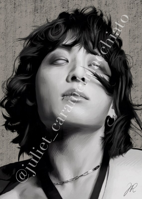 BTS Jungkook CK Portrait A3, A4, A5, A6 Art Print, Poster, Army