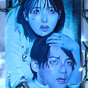 IU & V Love remporte tous les portraits A4, A5, A6 art print, Bts, fanart, K-pop, army, Kim Taehyung, affiche, carte postale