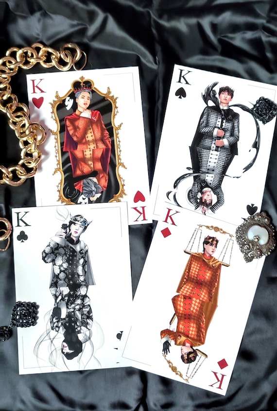 BTS House of Cards Kings A5 Art Prints, Jimin, Rm, Jin, Suga