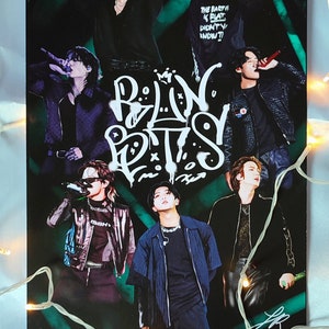 Run BTS OT7 portrait A3, A4, A5, A6 art print, fanart, K-pop, army, Rm, Jin, suga, j-hope, Jimin, V, Jungkook