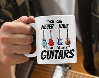 Guitars are like chocolates – can't stop at just one-Guitar Gift Mug-Gift For Guitarist-Gifts For Musician-Brother Guitar Gift-Daughter Gift