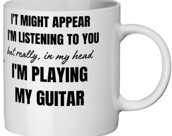 Guitar Gifts - Guitar Gift Mug - Guitar Player Gift - Guitar Gift Coffee Mug - rock Musician Gifts - Gift for Guitarist - Musician gift Mug