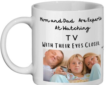 Sleepy Heads Funny Gift Mug-Sleeping-On The Lounge Sofa-Watching TV-Like The Sleeping Beauty-Best Gift For Dad-Funny Mum Gift-Sleeping