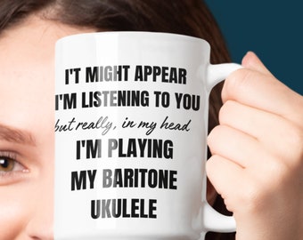 Baritone Uke Mug Gift-Baritone Ukulele Gifts-Baritone Ukes -Baritone Ukulele Player Gift-Musician Gifts-Baritone Ukulele gift - Musician Mug