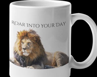 Lion Head Mug, Lion mug, Lion, Lion gift, Gift for him, Self love gift, Self care gift, King of Jungle, Mug for dad, Birthday Day Gift
