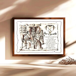Chirurgo, idea regalo, dipinto a mano, personalizzabile, immagine professionale con poesia, regalo personale, regalo di compleanno, regalo di Natale