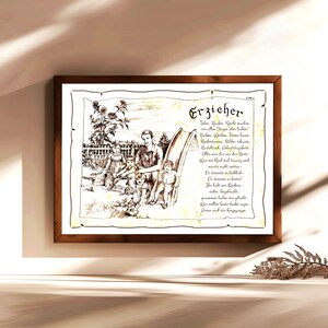 Educatore, idea regalo, dipinto a mano, personalizzabile, quadro professionale con poesia, regalo personale, regalo di compleanno, regalo di Natale