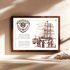 Marinaio, regalo, dipinto a mano, personalizzabile, quadro marinaio con poesia, regalo personale, regalo di compleanno, regalo di Natale