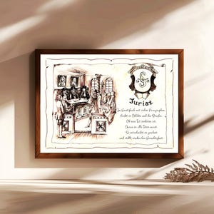 Avvocato, regalo, dipinto a mano, personalizzabile, quadro professionale con poesia, regalo personale, regalo di compleanno, regalo di Natale