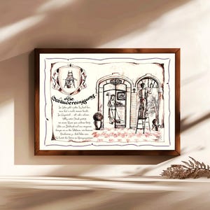 Pulizia di edifici, dipinto a mano, personalizzabile, descrizione del lavoro con poesia, regalo personale, regalo di compleanno, regalo di Natale